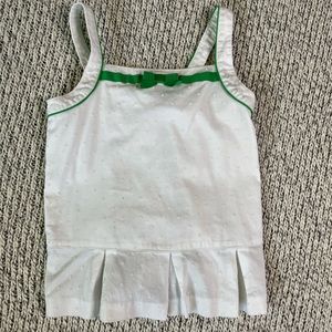 Girls size 6 Janie and Jack blouse green and white